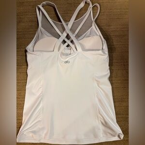ALO Yoga White Strappy Tank Top